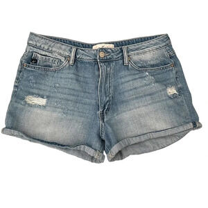 KanCan‎ Acid Wash Denim Distressed Shorts Size Large